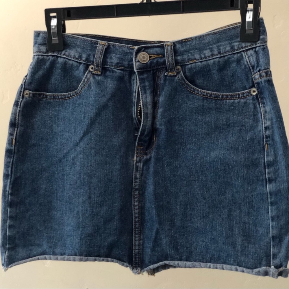 brandy melville jean skirt